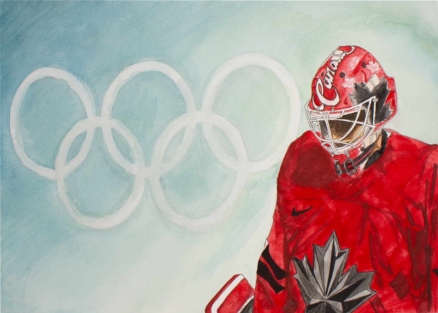 Original Hand Painted Canadian Olympic Artwork 1/1