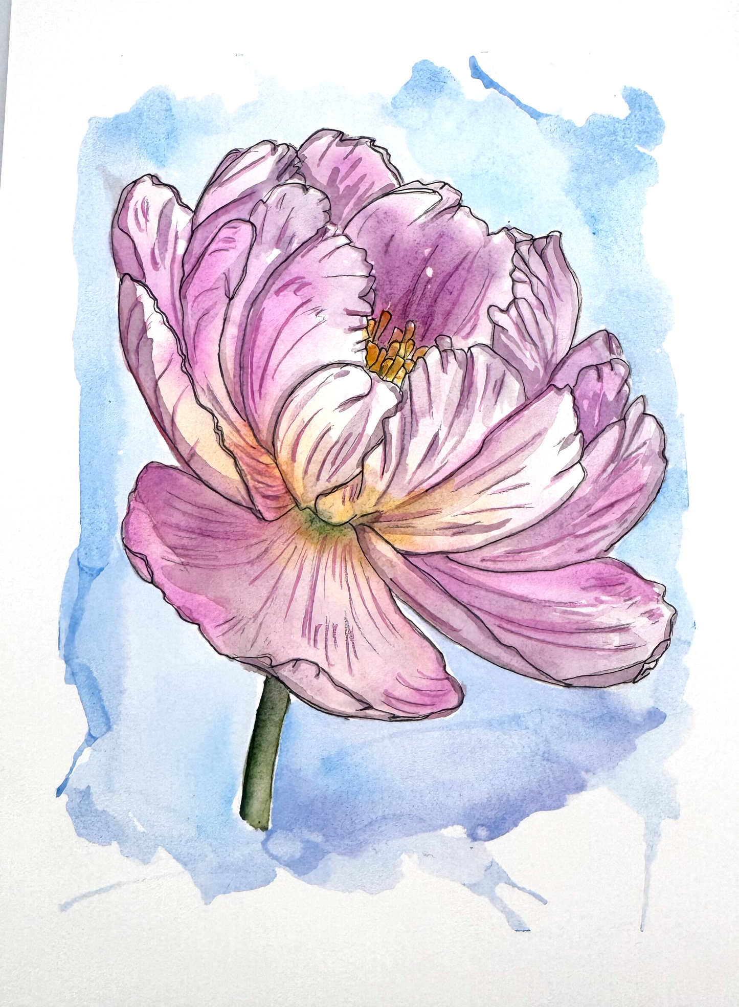 Original Floral Artwork-Peony 1/1