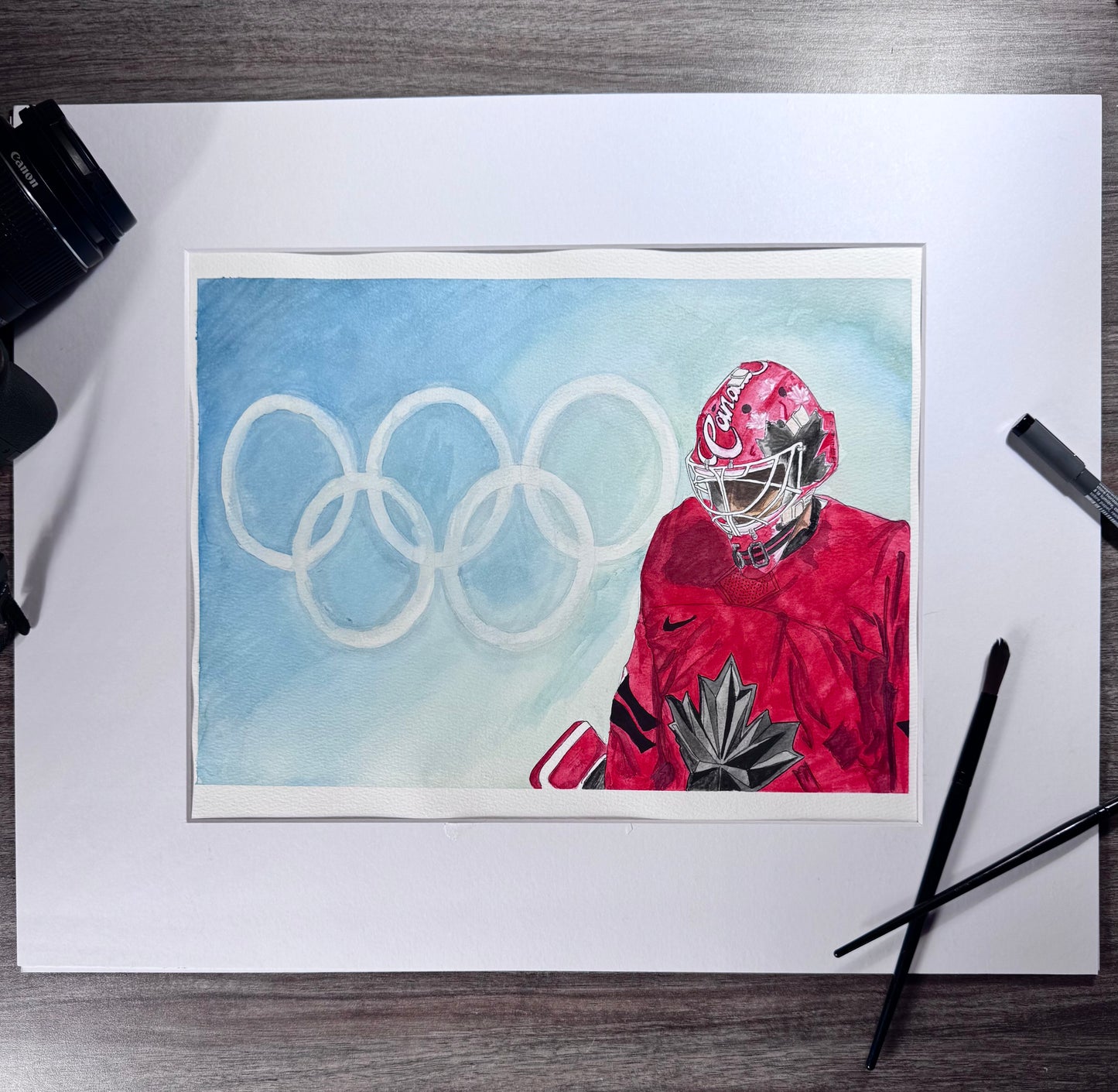 Original Hand Painted Canadian Olympic Artwork 1/1