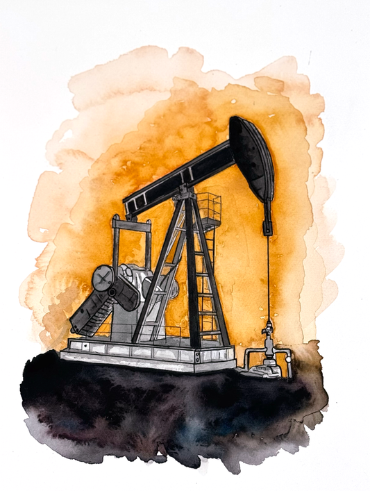 Original Pump Jack Abstract Painting 1/1