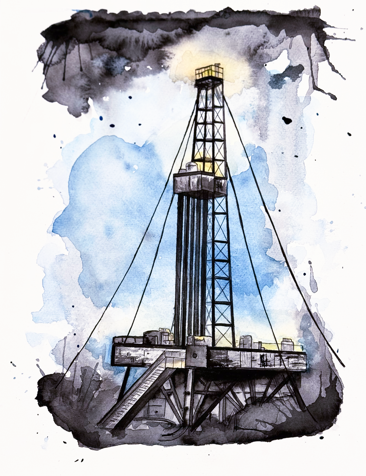 Original Oil Rig Abstract Painting 1/1