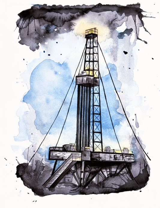 Original Oil Rig Abstract Painting 1/1