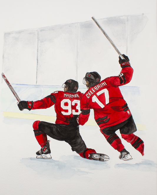 Original Hand Painted Canadian Olympic OT Goal 1/1