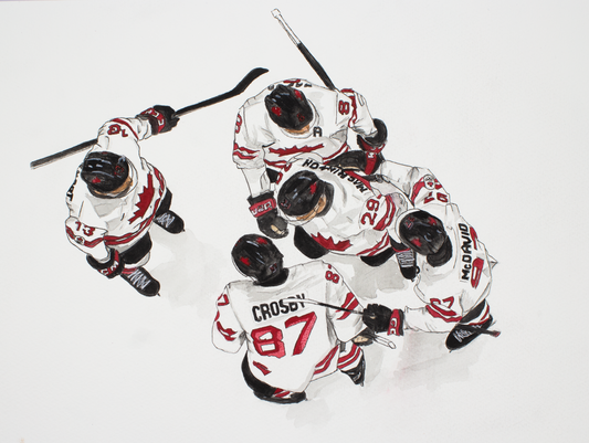 Original Hand Painted Canadian Olympic Mens Hockey 1/1